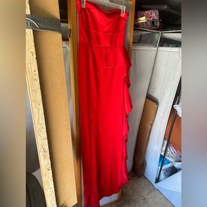 Red long dress
